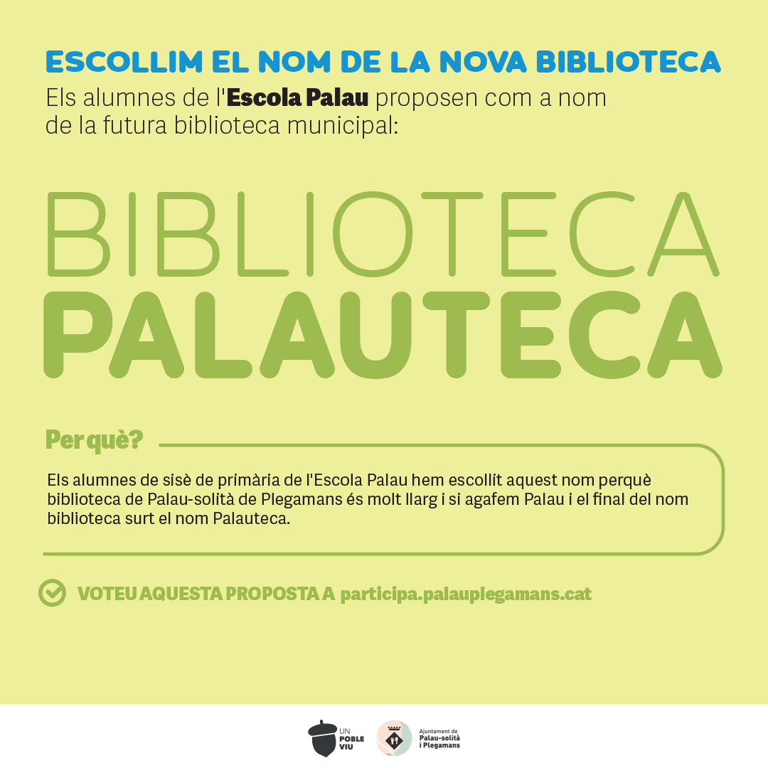 Imatge pels mitjans: Biblioteca Palauteca